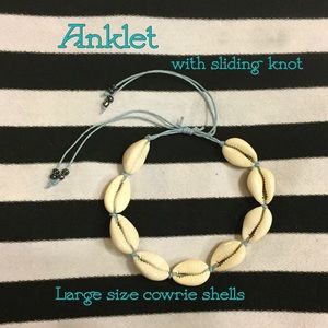 Hawaiian Cowrie Shell Anklet Surfer Style